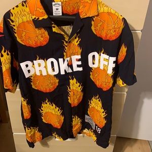 Basketball Skateboards Short Sleeve button down